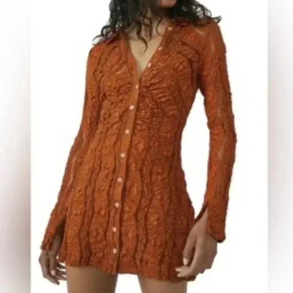 NWT Free People Shayla Lace Mini Dress - Picture 2 of 9